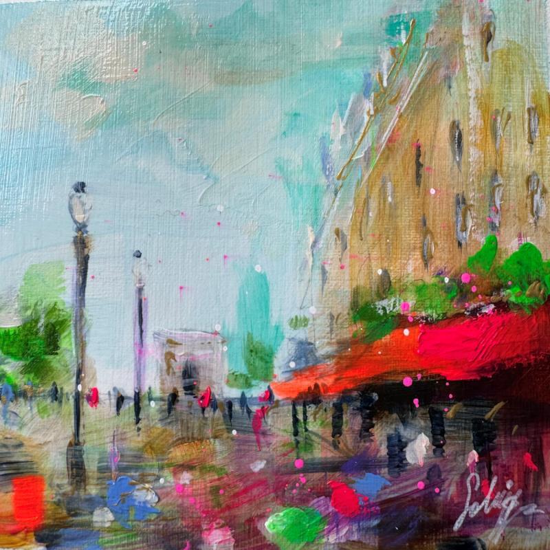 Painting Paris 1 by Solveiga | Painting Figurative Architecture Acrylic