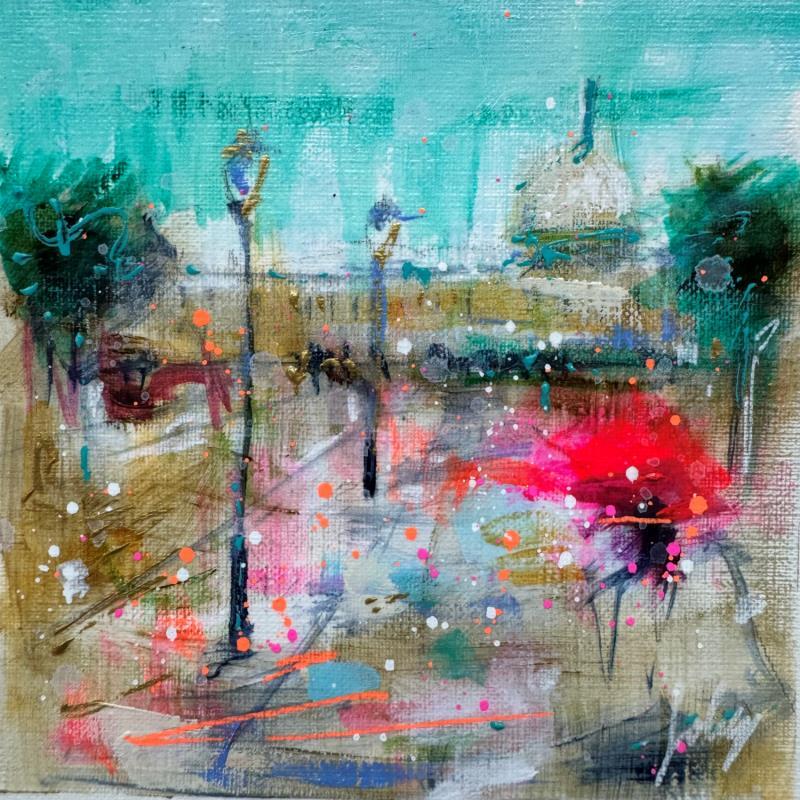 Peinture Parisiennes  par Solveiga | Tableau Impressionnisme Acrylique Architecture, Scènes de vie, Urbain