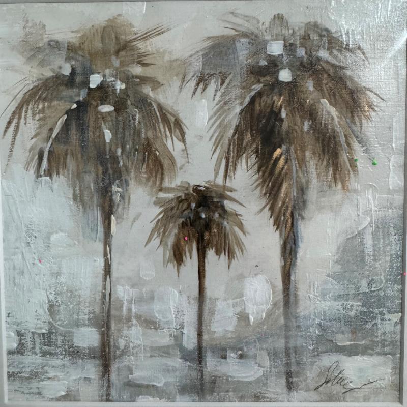 Painting Golden palms  by Solveiga | Painting Figurative Acrylic