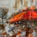 Painting Café du dimanche by Solveiga | Painting Figurative Architecture Acrylic