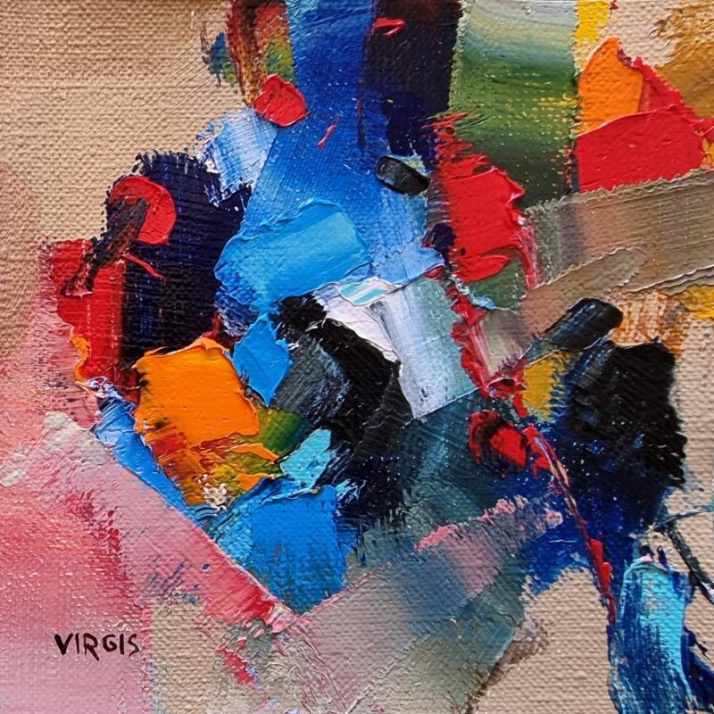 Peinture One evening par Virgis | Tableau Abstrait Minimaliste Huile