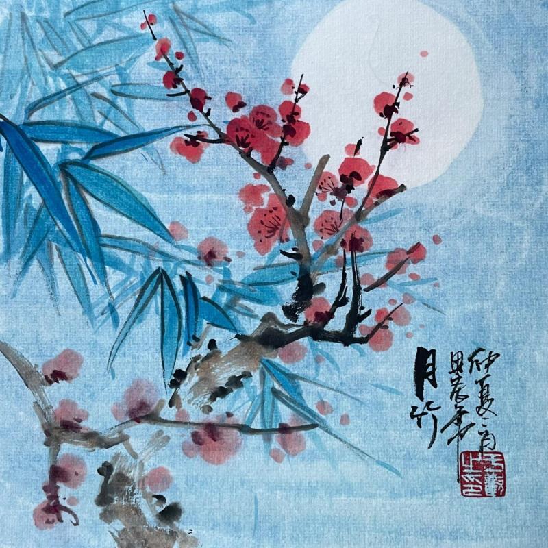 Peinture Moon par Yu Huan Huan | Tableau Figuratif Nature Encre