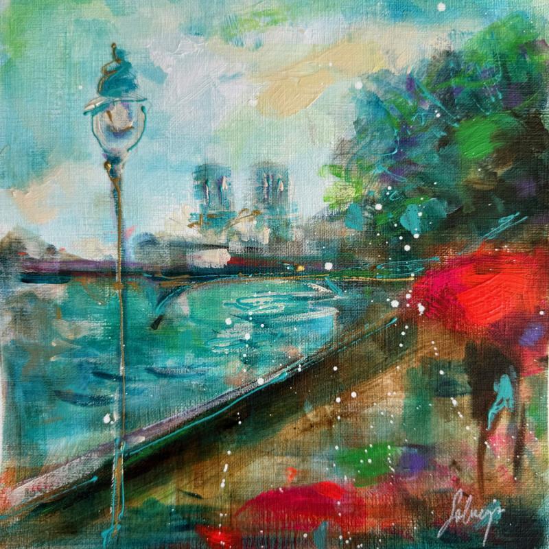 Painting Notre Dame  by Solveiga | Painting Acrylic