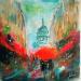 Peinture Rue de Montmartre  par Solveiga | Tableau Acrylique