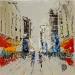 Painting Grand boulevard by Raffin Christian | Painting Figurative Urban Oil