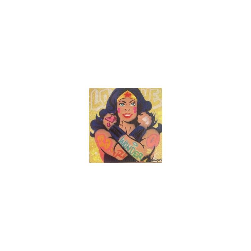 Painting WONDER WOMAN by Kedarone | Painting Pop-art Pop icons Graffiti Acrylic