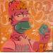 Gemälde HOMER DONUT POP von Kedarone | Gemälde Pop-Art Pop-Ikonen Graffiti Acryl