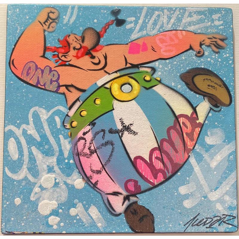 Gemälde OBELIX von Kedarone | Gemälde Pop-Art Pop-Ikonen Graffiti Acryl