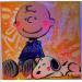 Gemälde SNOOPY CHARLIE von Kedarone | Gemälde Pop-Art Pop-Ikonen Graffiti Acryl