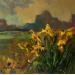 Painting Iris nature peinture by Greco Salvatore | Painting Figurative Oil