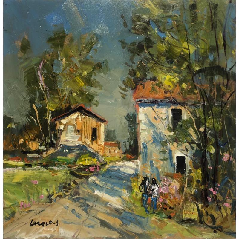 Painting Auberge le Cousteau by Greco Salvatore | Painting Figurative Oil