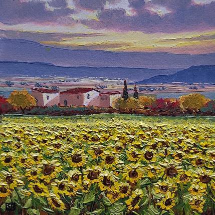 Painting His gaze awekens me by Requena Elena | Painting Figurative Oil Landscapes