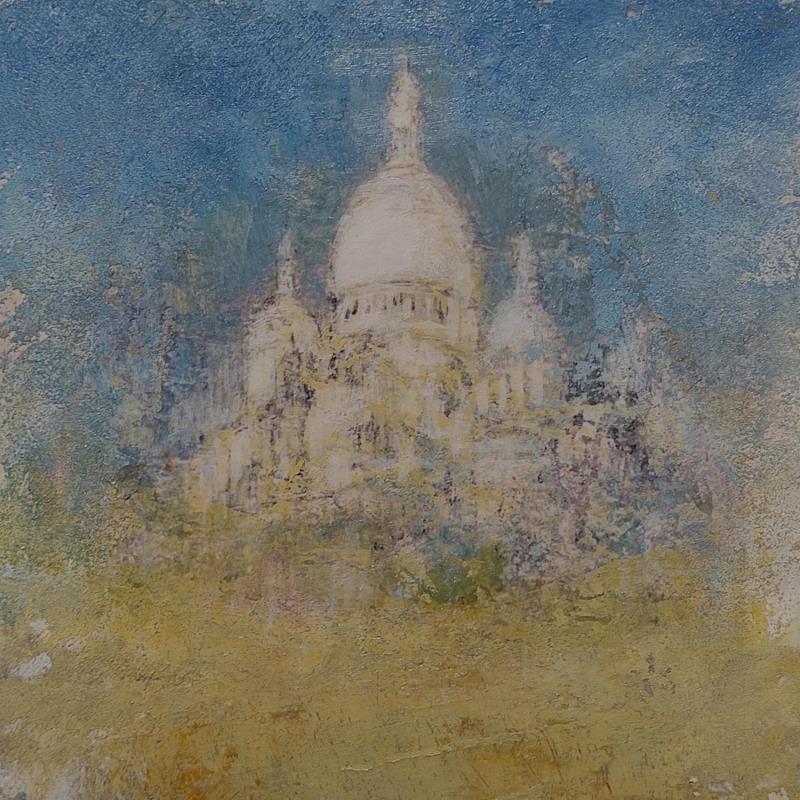 Gemälde Le coeur du sacré von Rocco Sophie | Gemälde Art brut Acryl Collage Sand