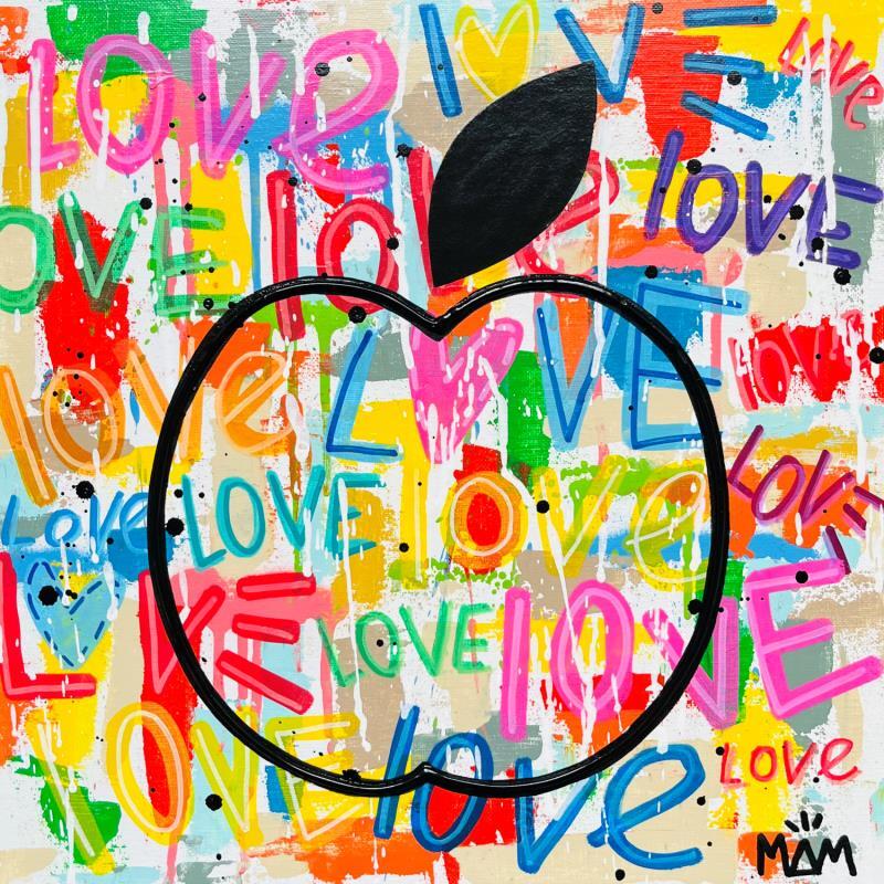 Painting POMME D’AMOUR by Mam | Painting Pop-art Acrylic Nature, Pop icons, Society