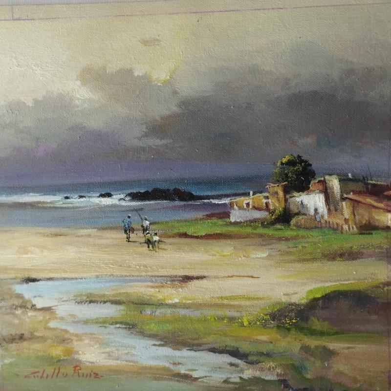 Painting Camino de la playa by Cabello Ruiz Jose | Painting Impressionism Oil Life style