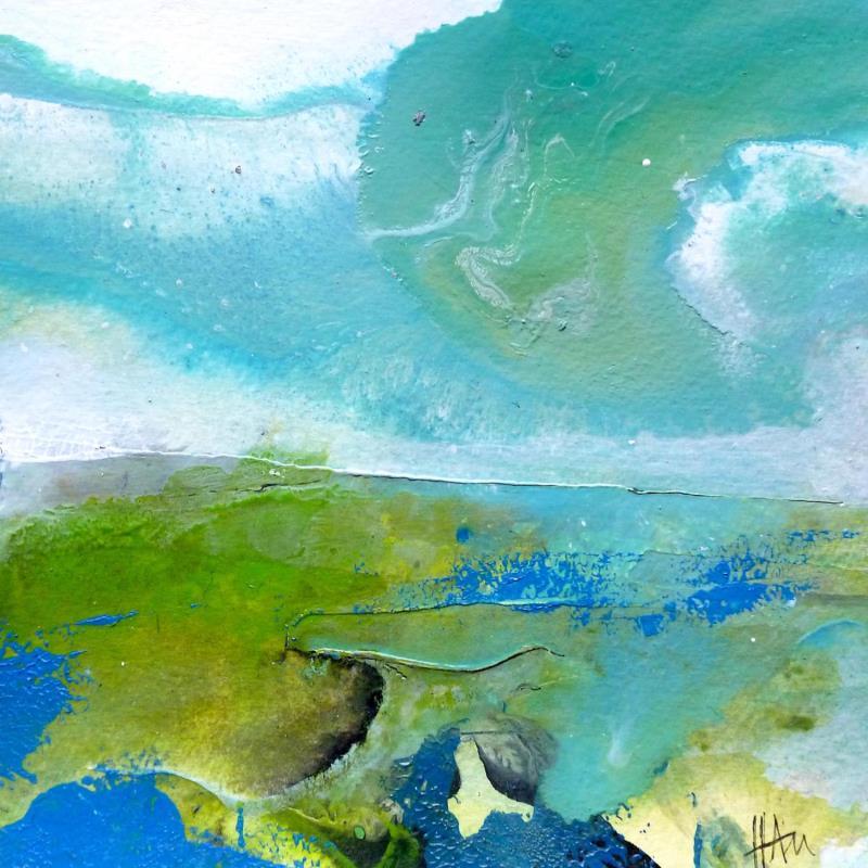 Painting COULEUR DE CIEL by Han | Painting Abstract Acrylic, Gluing Landscapes, Nature