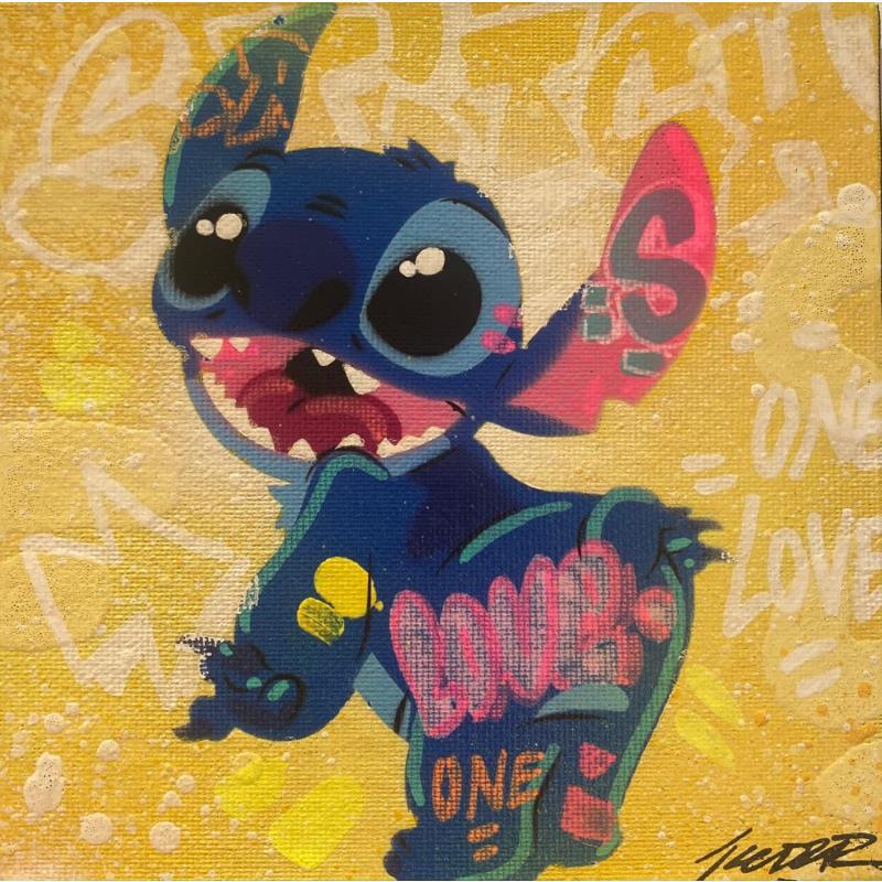 Peinture STITCH par Kedarone | Tableau Pop-art Icones Pop Graffiti Acrylique