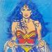 Peinture Wonderwoman par Revel | Tableau Pop-art Icones Pop