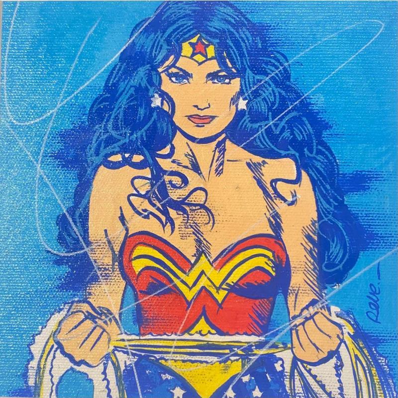 Peinture Wonderwoman par Revel | Tableau Pop-art Icones Pop