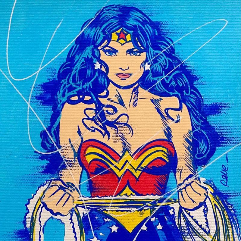 Peinture Wonderwoman par Revel | Tableau Pop-art Icones Pop Acrylique