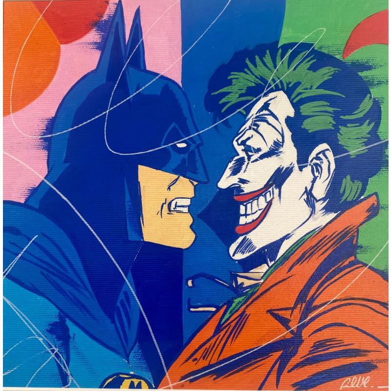 Gemälde Batman VS Joker von Revel | Gemälde Pop-Art Pop-Ikonen