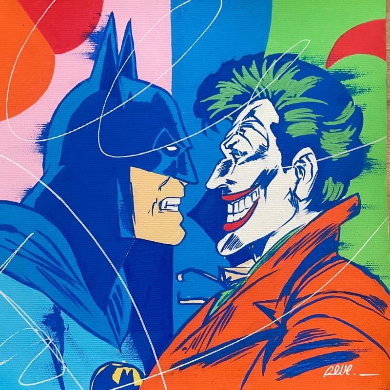 Peinture Batman VS Joker par Revel | Tableau Pop-art Icones Pop Acrylique