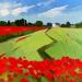 Painting Coquelicots by Clavel Pier-Marion | Painting Impressionism Landscapes Wood Oil