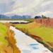 Painting Le canal à l'automne by Clavel Pier-Marion | Painting Impressionism Landscapes Wood Oil