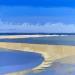 Peinture Banc de sable par Clavel Pier-Marion | Tableau Impressionnisme Paysages Bois Huile