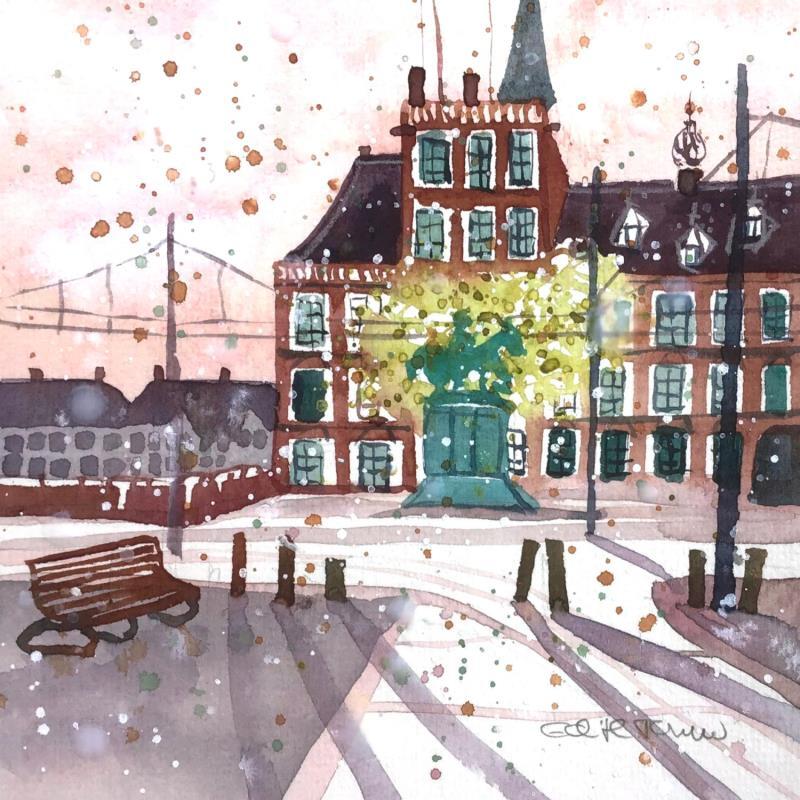 Painting NO.  24184  THE HAGUE  BUITENHOF by Thurnherr Edith | Painting Subject matter Urban Watercolor