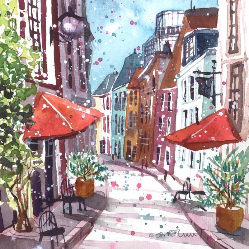 Painting NO.  24185  THE HAGUE  OUDE MOLSTRAAT by Thurnherr Edith | Painting Subject matter Watercolor Urban