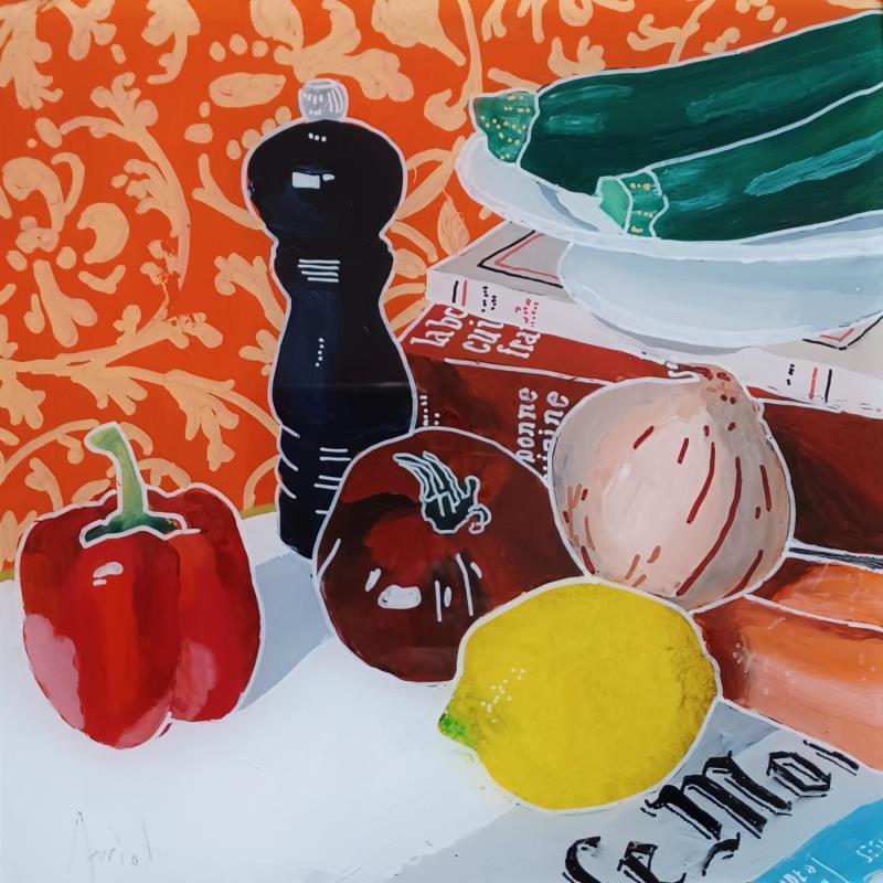 Painting Cuisine de l'actualité by Auriol Philippe | Painting Figurative Acrylic, Plexiglass, Posca Pop icons, Still-life