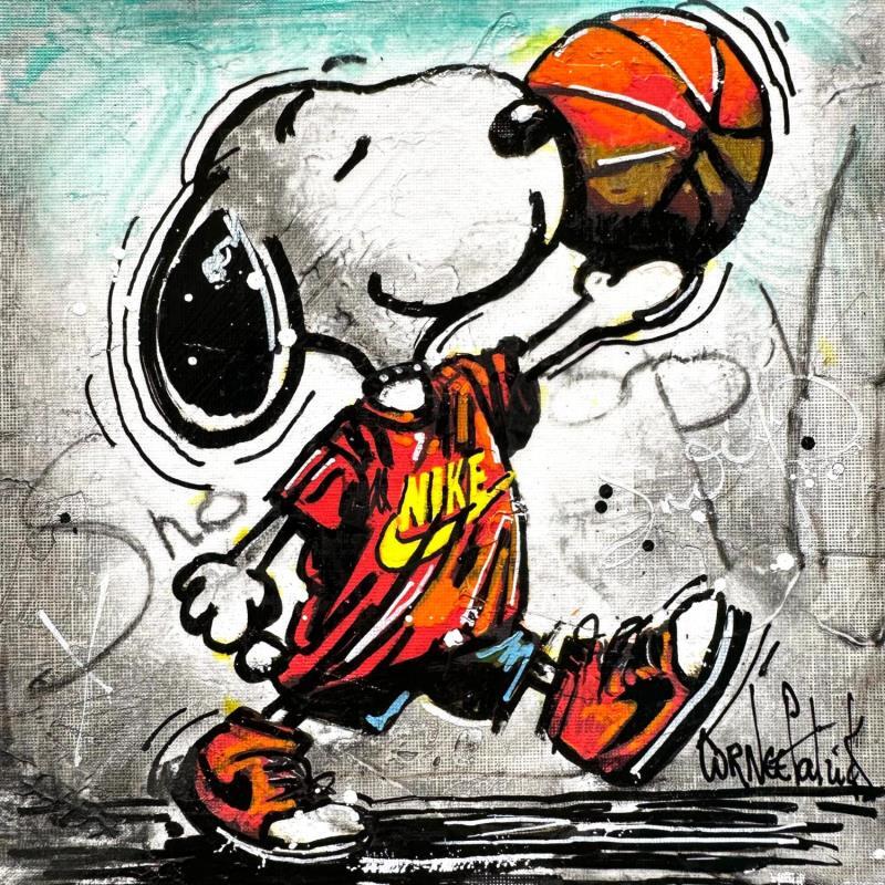 Painting Snoopy love basketball by Cornée Patrick | Painting Pop-art Graffiti, Oil Life style, Pop icons, Sport