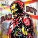 Peinture Iron Man, bad boy par Cornée Patrick | Tableau Pop-art Portraits Cinéma Icones Pop Graffiti Huile