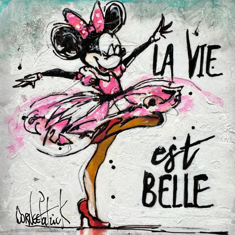 Painting Minnie Mouse, la vie est belle by Cornée Patrick | Painting Pop-art Graffiti, Oil Child, Cinema, Pop icons