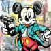 Painting Mickey Mouse est l'agent 007 by Cornée Patrick | Painting Pop-art Cinema Pop icons Child Graffiti Oil