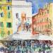 Painting Toulon Hommage à Raimu by Hoffmann Elisabeth | Painting Figurative Urban Watercolor