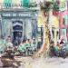 Painting Toulon Café provençal  by Hoffmann Elisabeth | Painting Figurative Urban Watercolor