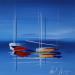 Painting Le voyage bleu by Munsch Eric | Painting Figurative Marine Oil Acrylic
