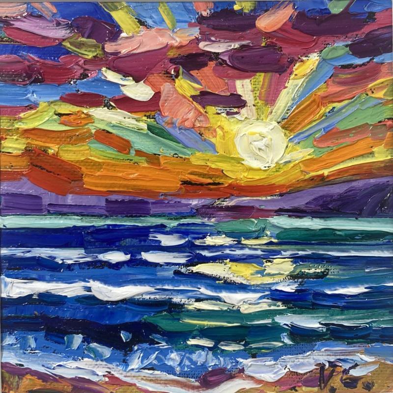 Painting Sea sunset by Georgieva Vanya | Painting Figurative Landscapes Oil