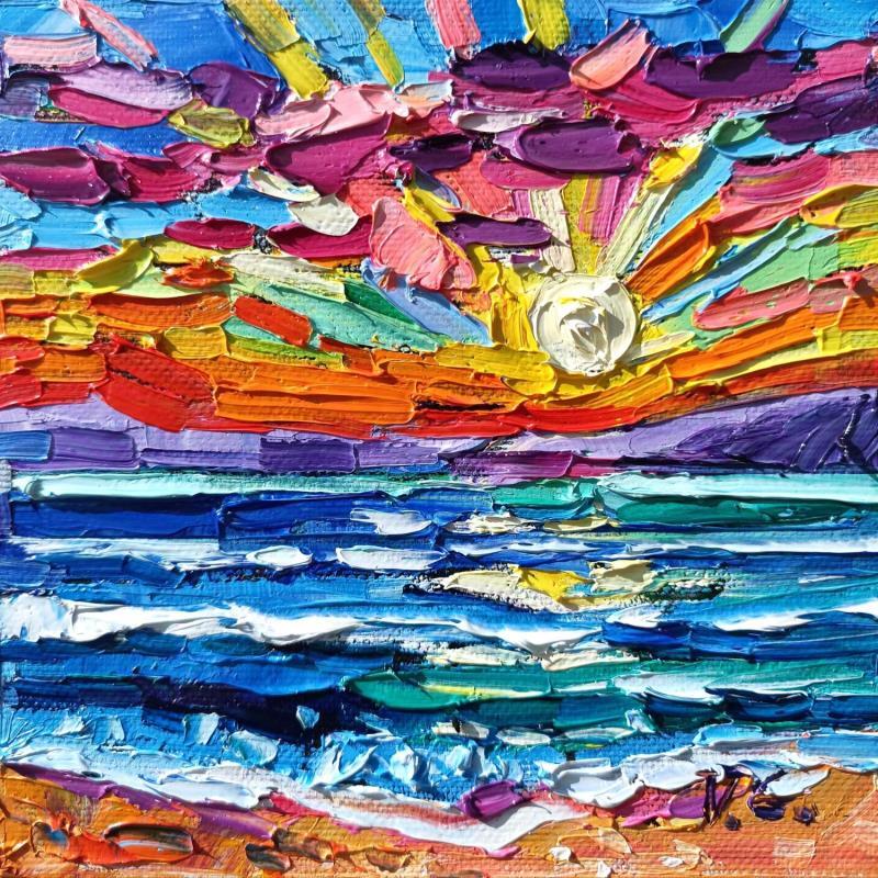 Painting Sea sunset by Georgieva Vanya | Painting Figurative Landscapes Oil