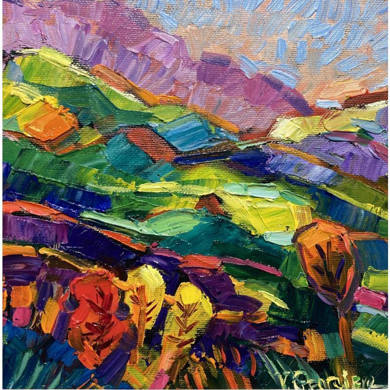 Painting Autumn hills by Georgieva Vanya | Painting Figurative Landscapes Oil