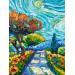 Painting The Pattern of Gogh by Georgieva Vanya | Painting Figurative Landscapes Oil