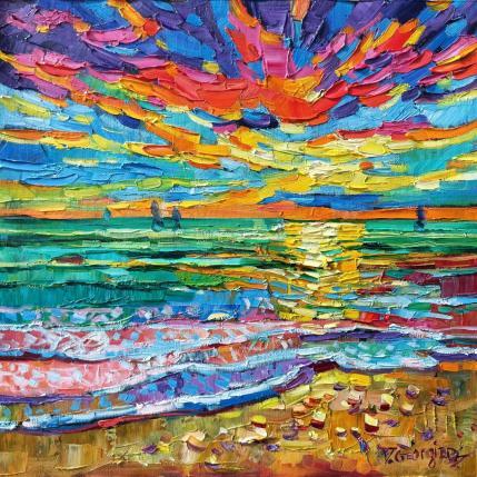 Peinture Colorful sunrise par Georgieva Vanya | Tableau Figuratif Huile Paysages