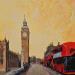 Painting London, Westminster bridge by Martin Laurent | Painting Figurative Urban Life style Architecture Oil