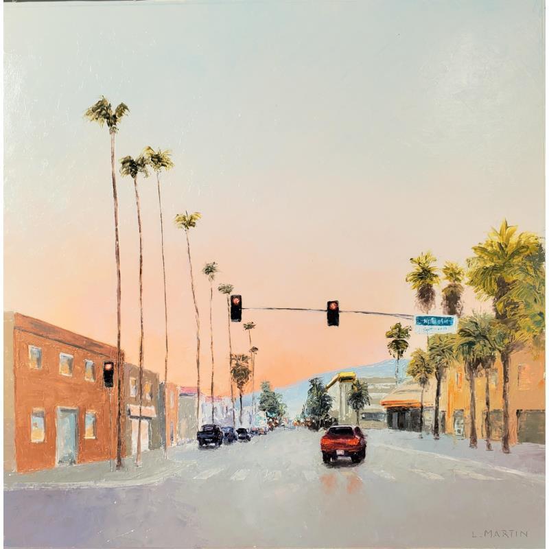 Painting Aux portes du désert, Palm Springs by Martin Laurent | Painting Figurative Urban Life style Oil