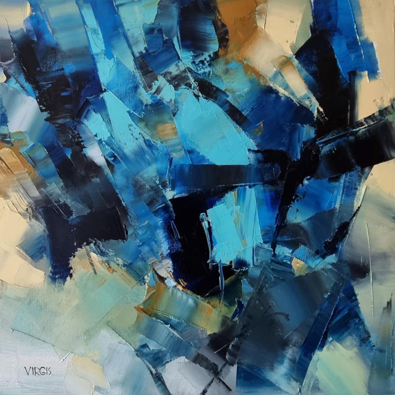 Painting Sand and sea by Virgis | Painting Abstract Oil Minimalist