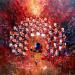 Painting Concert rouge flamboyant by Reymond Pierre | Painting Figurative Music Oil