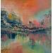 Painting Ville d'eau by Levesque Emmanuelle | Painting Raw art Urban Oil