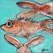 Gemälde poissons  von Maury Hervé | Gemälde Art brut Tiere